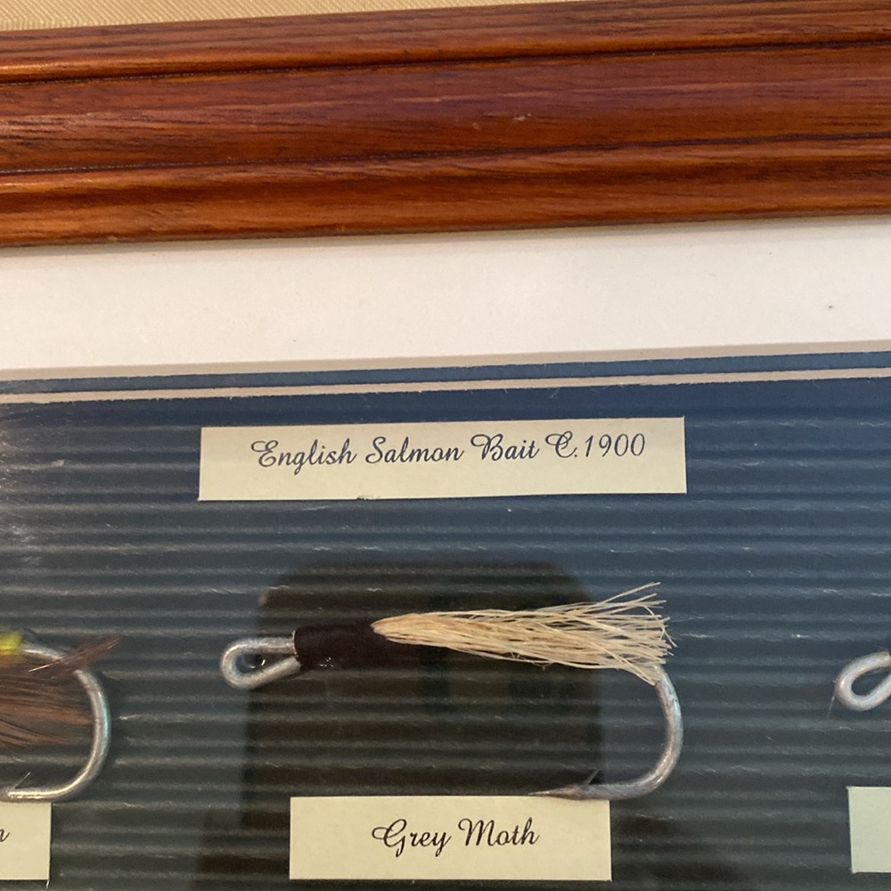 Antique 1900 Fly Fishing Lures Framed in Shadow Box - Picture 9 of 15